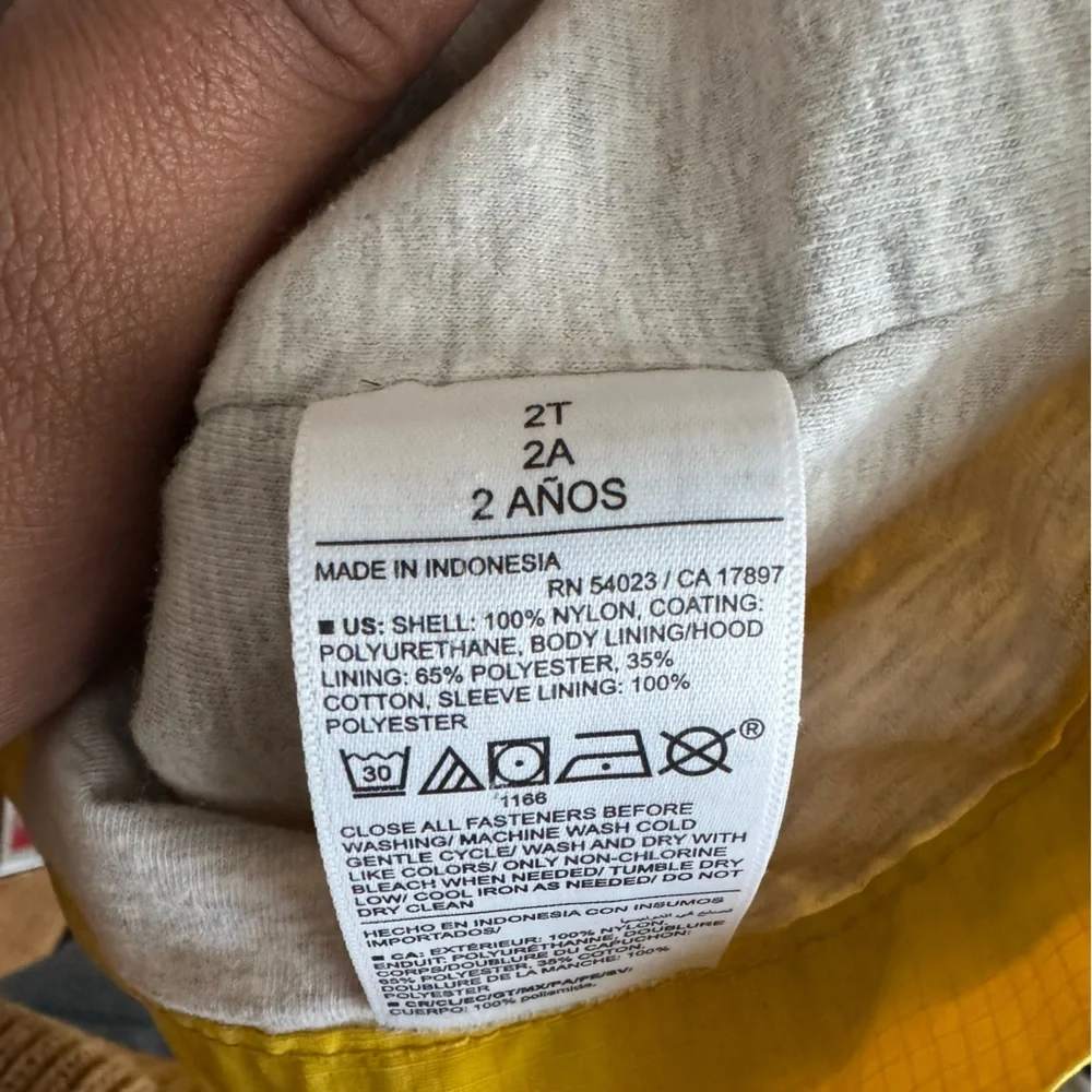 Old Navy Jacket Toddler Zip Front Lined Attached Hood